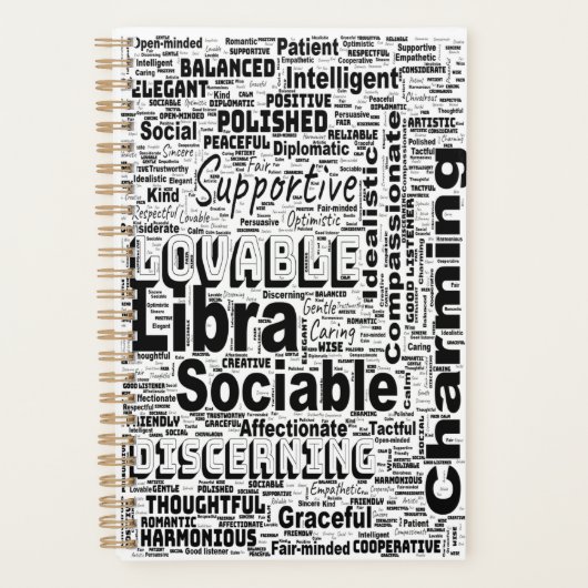 Libra Zodiac Word Cloud Inspiration (Devant)