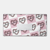 Libraire Leopard Coeur Cadre rose blanc (Clavier et souris)
