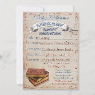 Librairie Book Baby Shower Invitations