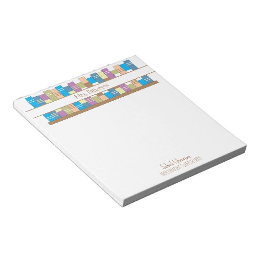 Librairie de bibliothèque Bloc-notes personnalisé (Incliné)