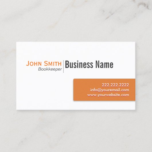 Librairie professionnelle Étiquette Orange (Devant)