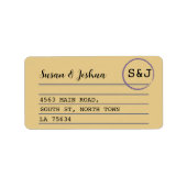 Librairie Stickers Étiquette de adresse Mariage Bo (Devant)