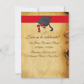 LIBRARIAANSE AFSTUDEREN PARCHMENT WAX SEAL MONOGRA KAART (Achterkant)