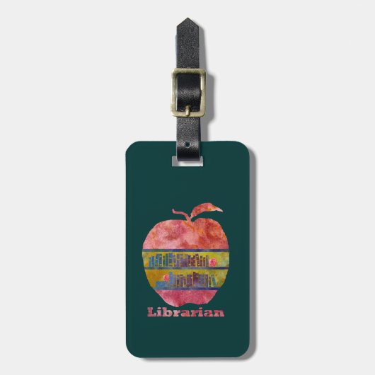 Librarian Apple Bagagelabel (Voorkant verticaal)