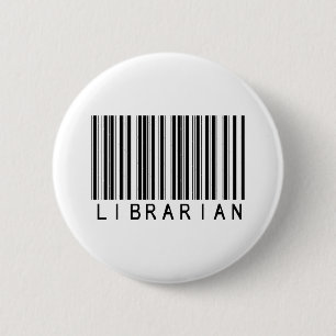 Librarian Bar Code Ronde Button 5,7 Cm