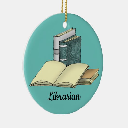 Librarian Bibliophile Reader Design Ornament (Rechts)