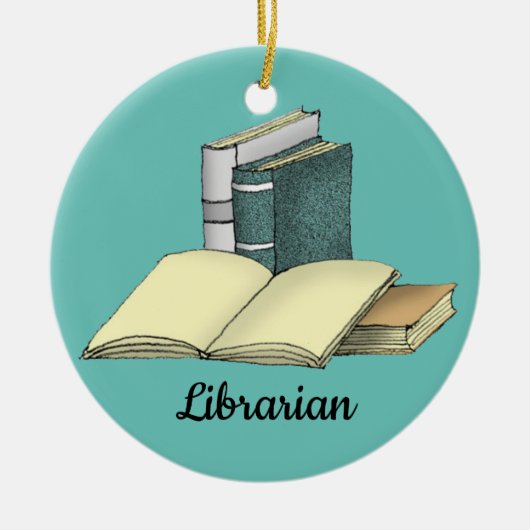 Librarian Bibliophile Reader Design Ornament (Voorkant)