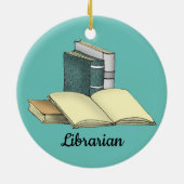 Librarian Bibliophile Reader Design Ornament (Achterkant)