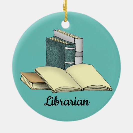 Librarian Bibliophile Reader Design Ornament (Achterkant)
