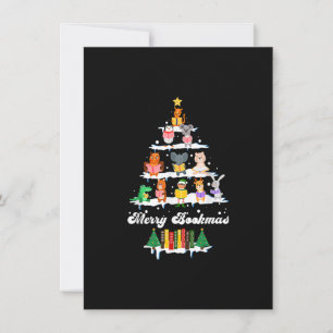 Librarian Book Lover Books kerstboom Merry Bo Kaart