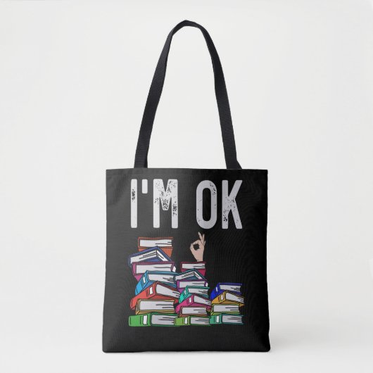 Librarian Book Reader Funny Book Lover Draagtas (Voorkant)