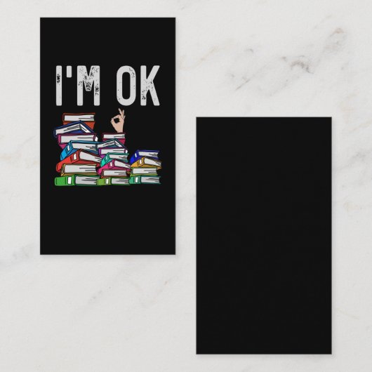 Librarian Book Reader Funny Book Lover Visitekaartje (Voorkant / Achterkant)