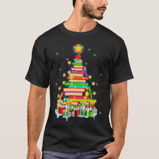 Librarian Book Readers Ornament Xmas Library Tree T-shirt