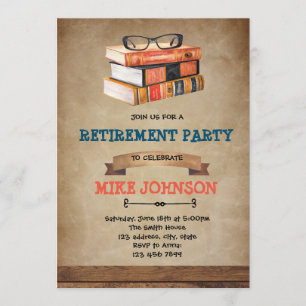 Librarian Book Thgeacht Retirement uitnodiging