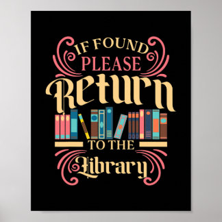 Librarian Bookworm Book Lover Library Poster