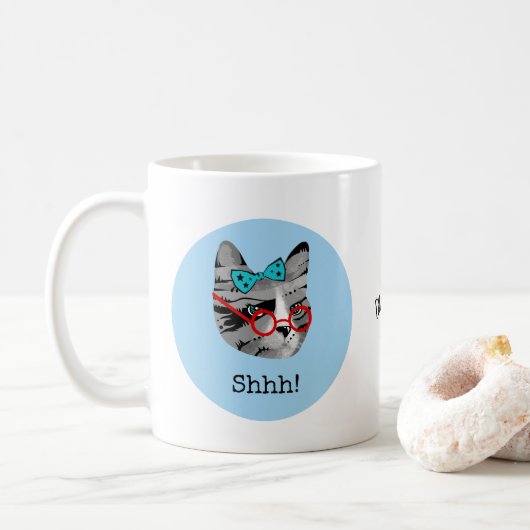 Librarian Cat Koffiemok (Met donut)