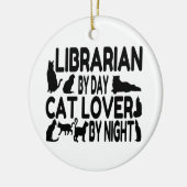 Librarian Cat Lover Keramisch Ornament (Links)