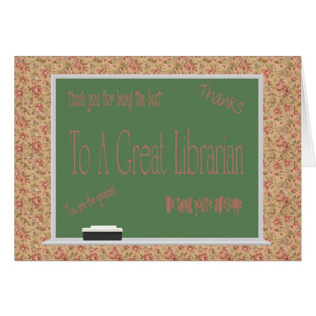 Librarian Day Card (Voorkant Horizontaal)