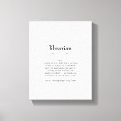 Librarian Definition Appreciation Gift Canvas Afdruk (Voorkant)