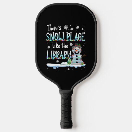 Librarian Er is sneeuwruimte als de bibliotheek Pickleball Paddle (Voorkant)
