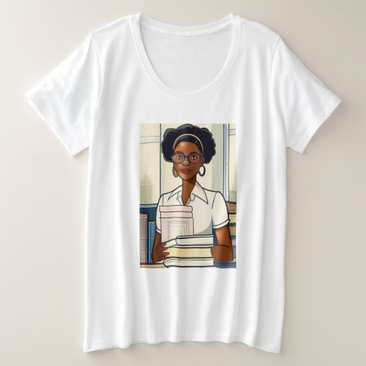 Librarian Grote Maat T-shirt (Design voorkant)