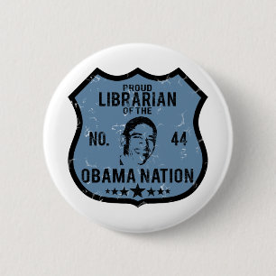 Librarian Obama Nation Ronde Button 5,7 Cm