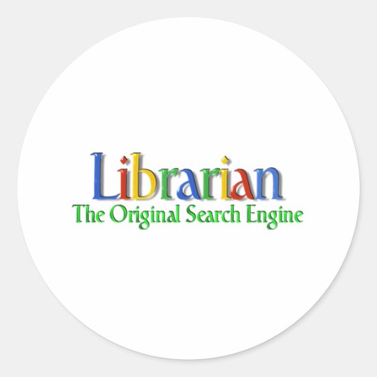 Librarian Original Search Engine Ronde Sticker (Voorkant)