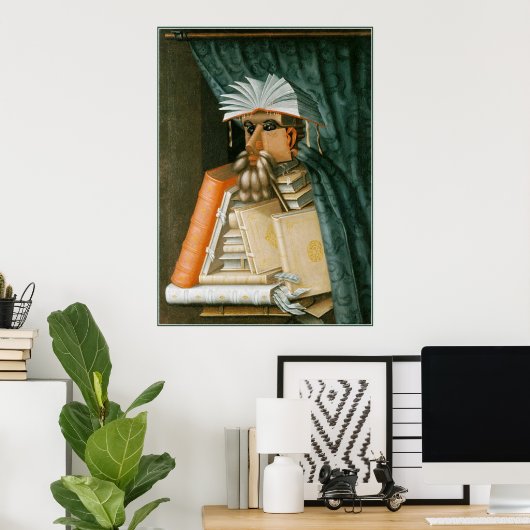 Librarian van Giuseppe Arcimboldo Poster (Thuiskantoor)