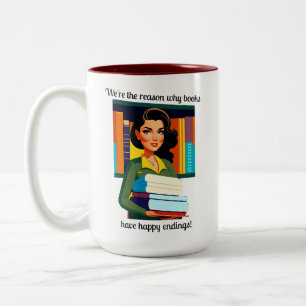 Librarian's Tweekleurige Koffiemok