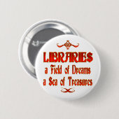Libraries Dreams and Treasures Ronde Button 5,7 Cm (Voorkant /achterkant)