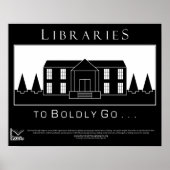 Libraries, om moedig te gaan poster (Voorkant)