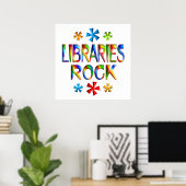 LIBRARIES ROCK POSTER (Thuiskantoor)