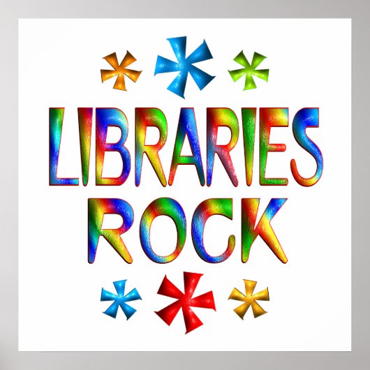 LIBRARIES ROCK POSTER (Voorkant)