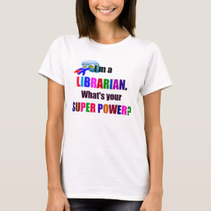 Librarische superheld - Vet kleurrijk tekstontwerp T-shirt