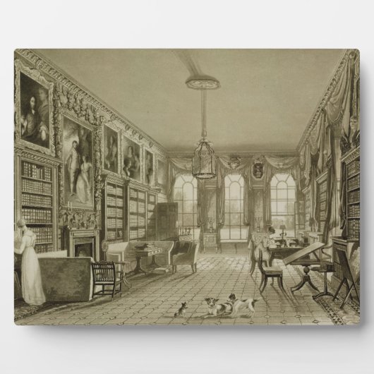 Library as Sitting Room, Cassiobury Park, c.1815, Fotoplaat (Voorkant)