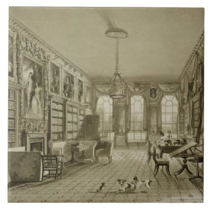 Library as Sitting Room, Cassiobury Park, c.1815, Tegeltje