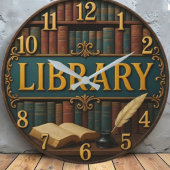 Library book lover reading room grote klok