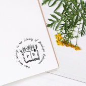 Library Book Simple Script Custom Name Initialen Rubberstempel