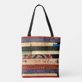 Library Books Abstracte Canvas tas (Achterkant)