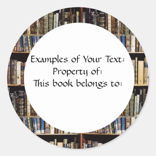 Library Books Sticker (Voorkant)