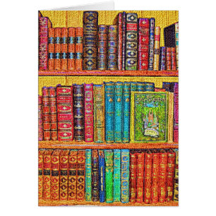 Library Books Wenskaart