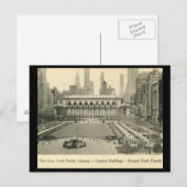 Library, Bryant Park, New York City  Briefkaart (Voorkant / Achterkant)