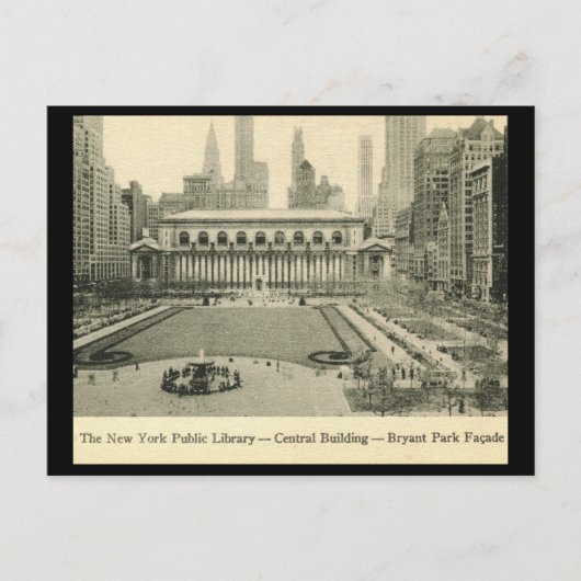 Library, Bryant Park, New York City  Briefkaart (Voorkant)