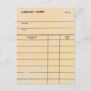 Library Card BSS 28 Briefkaart