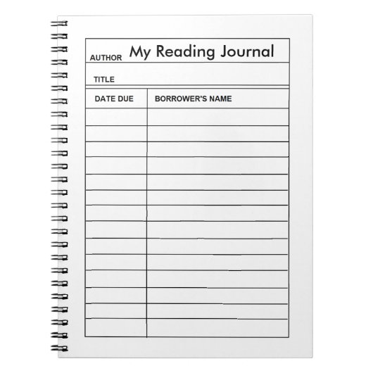 "Library Card"-laptop Notitieboek (Voorkant)