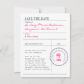 Library Card Save the Date (Voorkant)