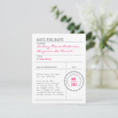 Library Card Save the Date (Staand voorkant)