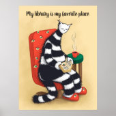 Library Cat Lover Libarian Poster (Voorkant)