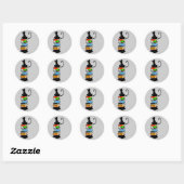 Library Cat Ronde Sticker (Vel)