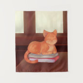 Library Cat Wandkleed (Voorkant)